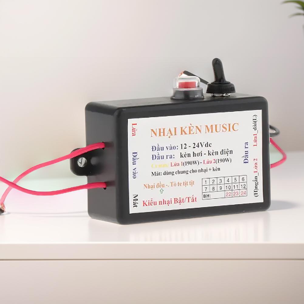 12-24 В контроллер автомобильного гудка с 3/12 звуковыми эффектами, переключением электрического гудка, блок управления звуком, автомобильные аксессуары