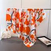 Flower Ribbon Satin Imitation Silk Printing Large Square Scarf Silk Scarf Shawl Headscarf Neck Protection Scarf