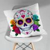 Day of the Dead Sugar Skulls Throw Pillow Case Living Room Sofa Cushion Cover For Home Bedroom Decoration Protector