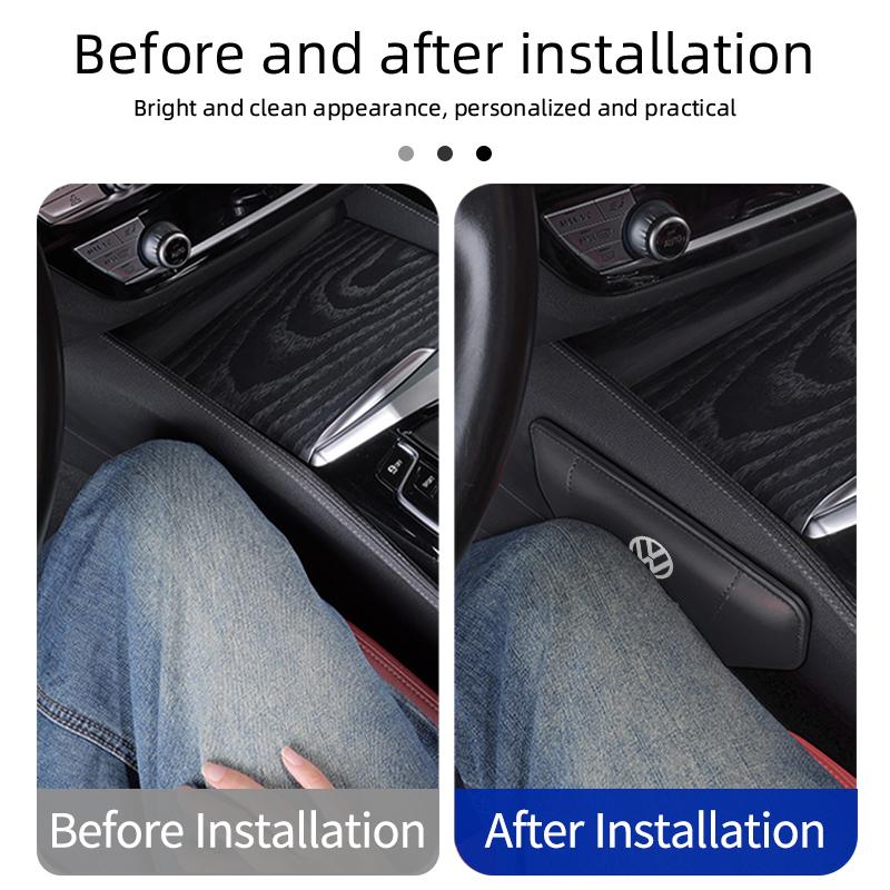 For Volkswagen VW Car Trapeze Leather Knee Pad Leg Pain Relief Anti Fatigue Cushion Golf 4 5 6 7 Polo Jetta Sagitar Magotan zj1