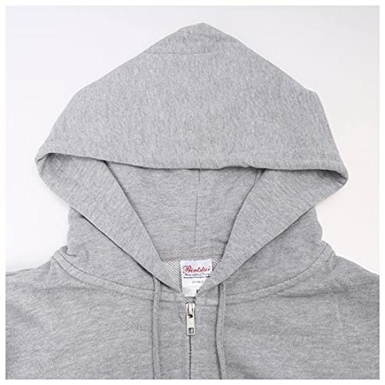 Sweat Parka oz Fleece Zip Up Light Parka Oatmeal L to Japanese size [Print Star] Mens 8.4 [Full Zip] 00217-MLZ (эквивалент L)