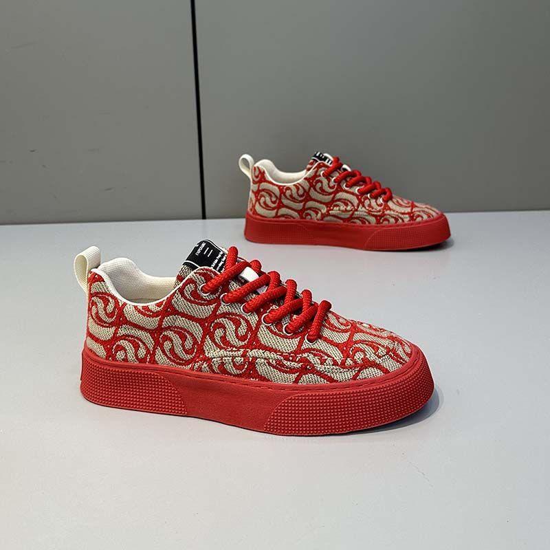 Мужская обувь, летняя, новая, дышащая, парусиновая обувь, подходящая по цвету, универсальная, увеличивающая рост, спортивная и повседневная, низкая, мужская модная обувь