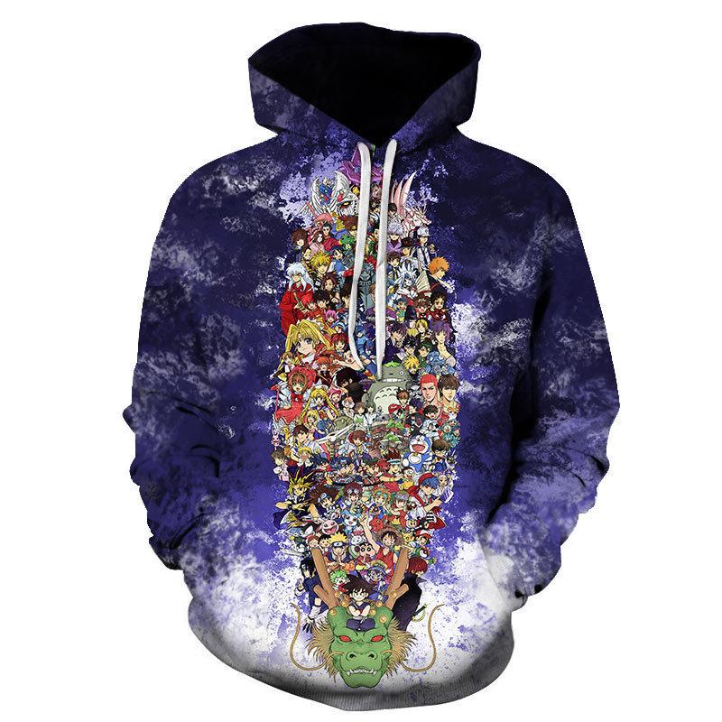 10 Colors Dragon Ball Cartoon Printed Hoodies 2025 Vintage Merch Hoodie Men and Women Hip-hop Sports Pullover Sweatshirt