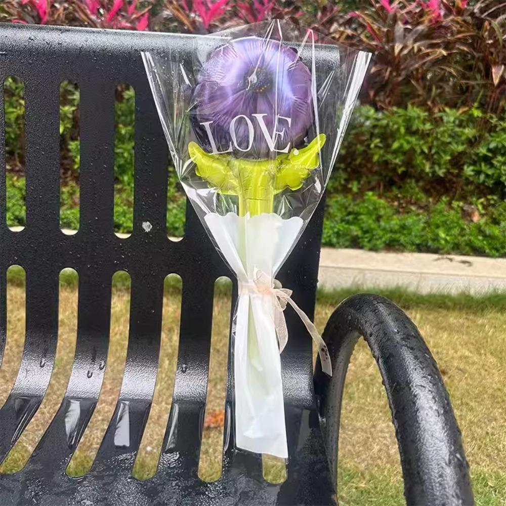 5PCS Tulip Rose Flower Shape Balloons Daisy Sunflower Balloon Bouquet New Rose Balloon  Anniversary