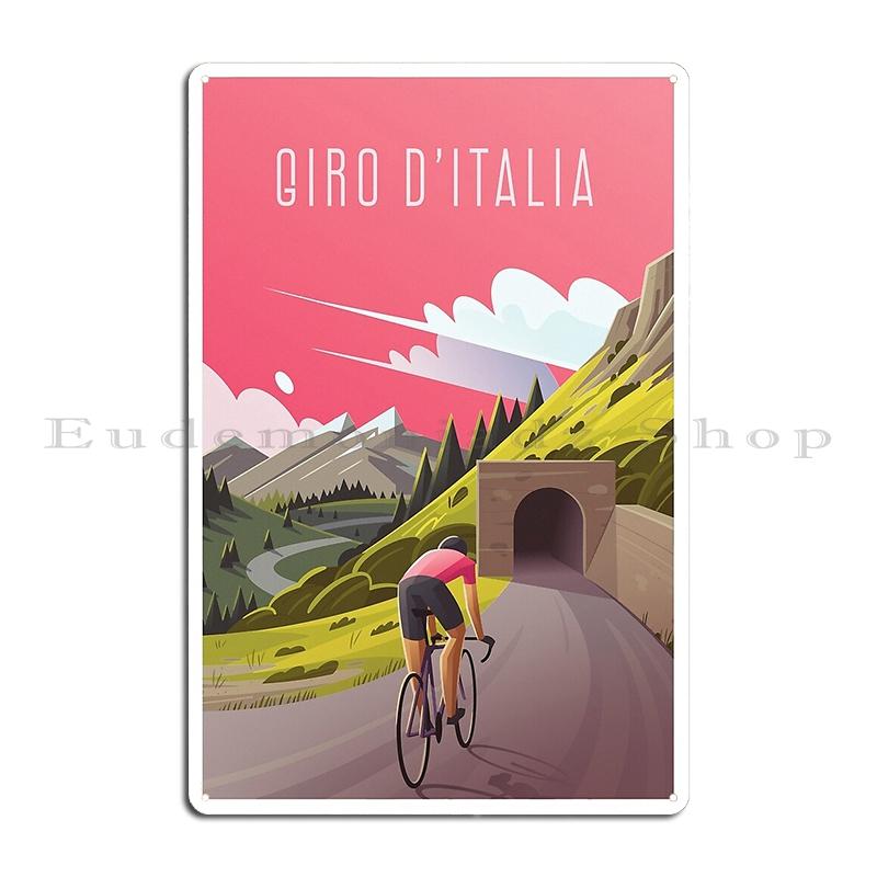PARIS ROUBAIX Vintage Abstract Bicycle Racing Print Giro D Italia Retro Passo Dello Stelvio Cycling Metal Tin Sign Poster