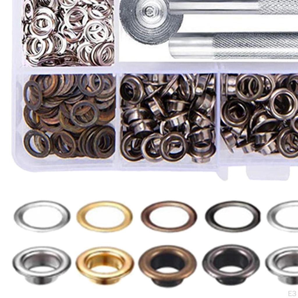 Люверсы 5 мм () с 3 шт. Установить круглые для холста DIY-проектов Ткань Одежда