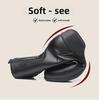 Ботинки для танцев Square Dance Boots с мягкой подошвой и молнией - средний каблук с воздушной подушкой, стиль «матрос», одежда на все времена года