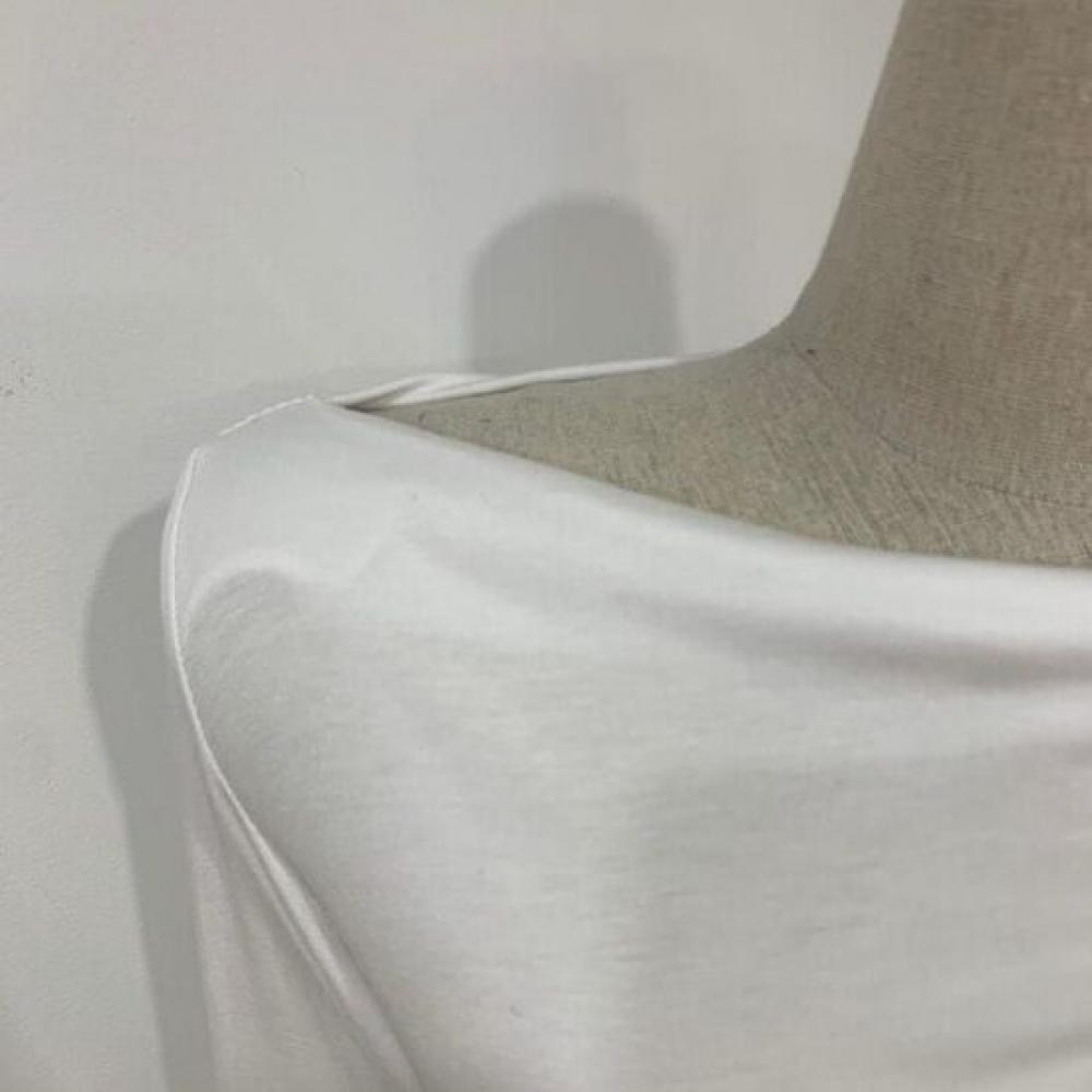 C S In The Room Mono Off Shoulder Draped ShirrIng Long Sleeve Tee 3Color C