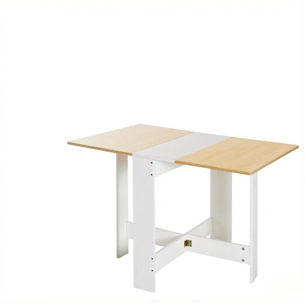 Folding Dining Table, Folding Coffee Table, Two-Tone Design Side Table (dining table only)