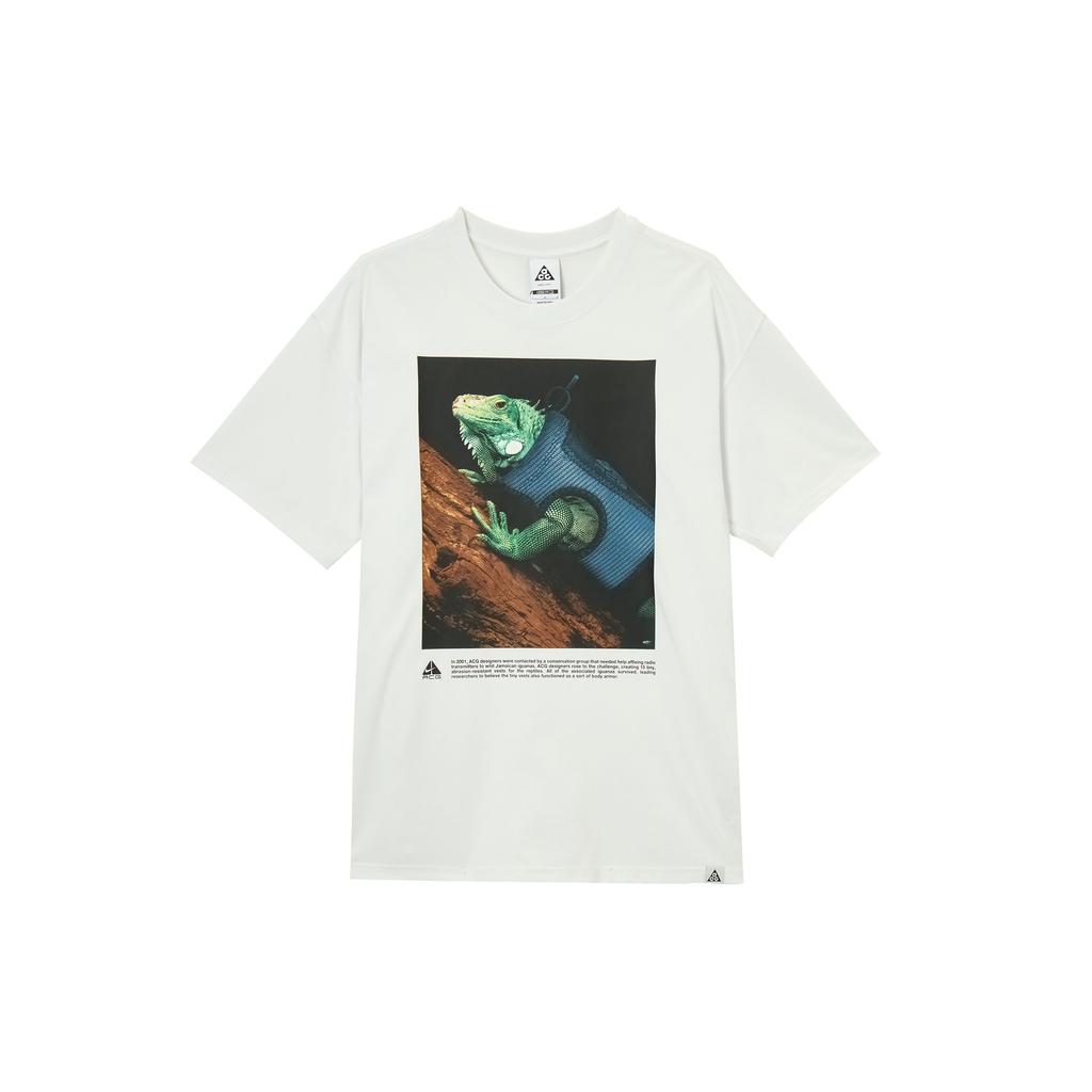 Nike ACG Dri-Fit SS25 Модная Универсальная Свободная Быстросохнущая Футболка с Коротким Рукавом Мужские Топы Горный Белый HJ0890121