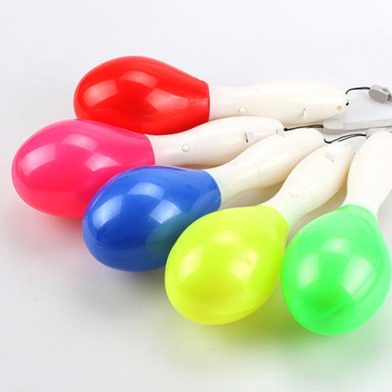LED Flashing Maraca Lanyard Percussion Musical Instrument Concert Favor Toy
