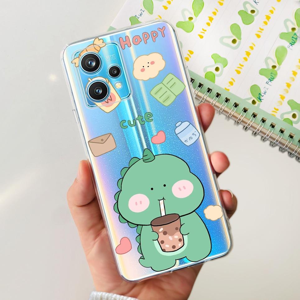 RMX3521 Чехол для телефона Realme 9 4G Задняя крышка С узором Сердце Любовь для пары Защита камеры Бампер Для Realme9 Мягкий силиконовый чехол