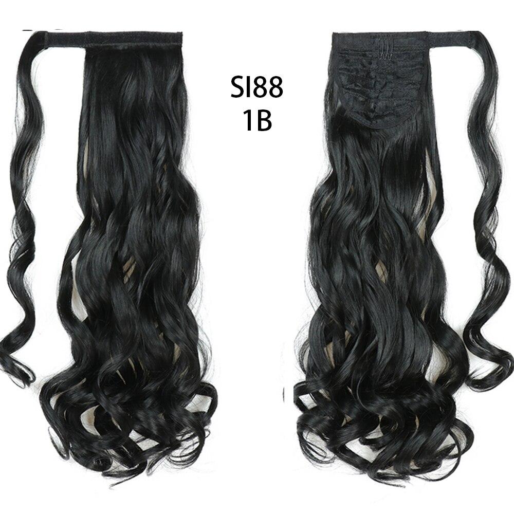 MERISIHAIR Длинный прямой хвост на клипсах Искусственный хвост Парик для хвоста с заколками Синтетический хвост Наращивание волос