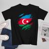 Больше Дизайна Флаг Азербайджана Азербайджанская Унисекс Футболка Футболки Футболка С Круглым Вырезом Футболки Унисекс Одежда для Мальчиков 100% Хлопок