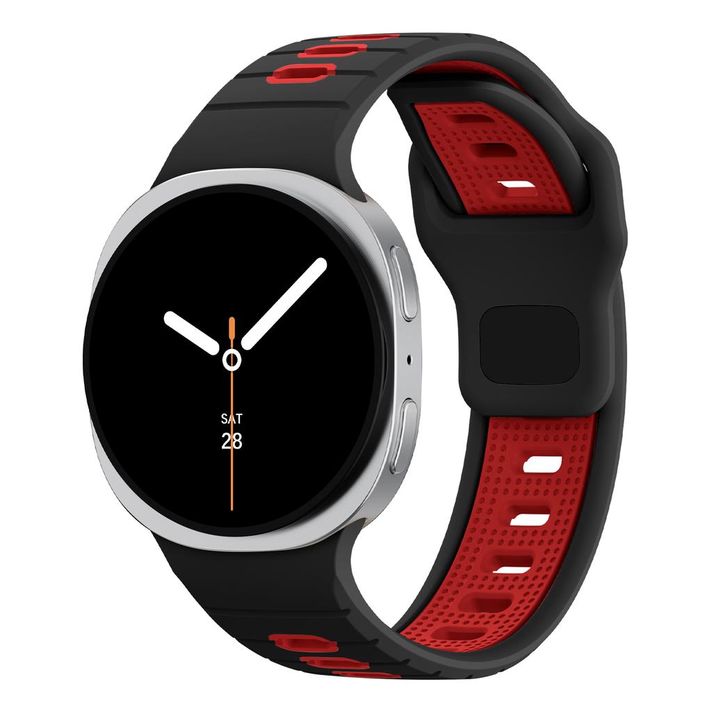 Двухцветный ремешок для Samsung Galaxy Watch 8 40 мм 44 мм 46 мм спортивный силиконовый Дышащий Браслет correa Galaxy Watch 8 classic