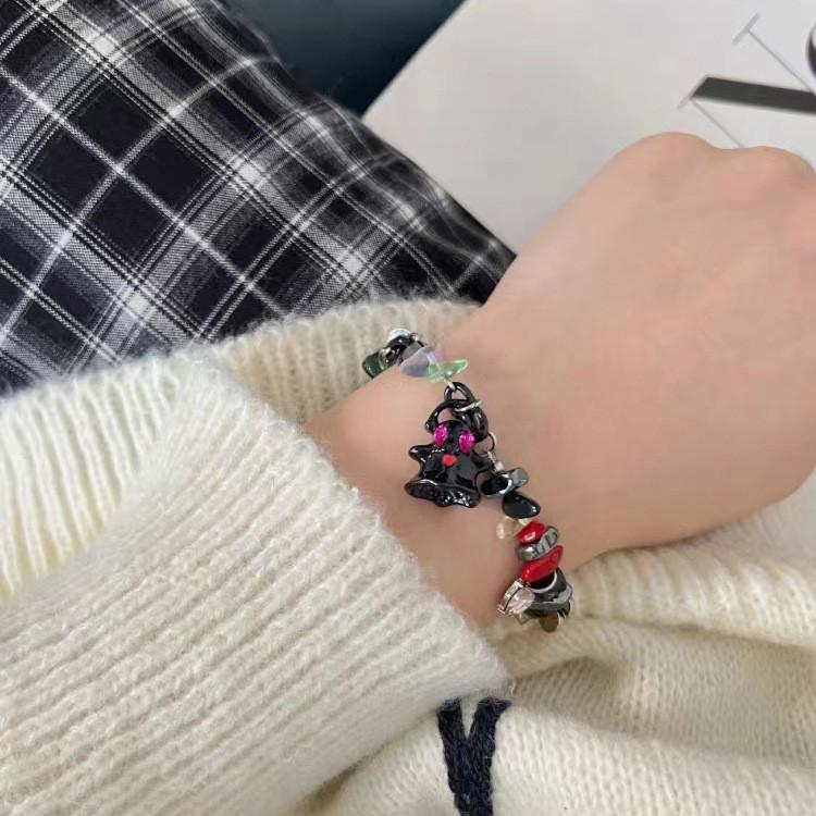 Chic Blue Beaded Bracelet For Couples Copper Material With Finish Plated