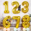 Алюминиевая пленка фольгированный воздушный шар с цифрами Широкое применение Безопасные и прочные цифры 0-9 фольгированные шары