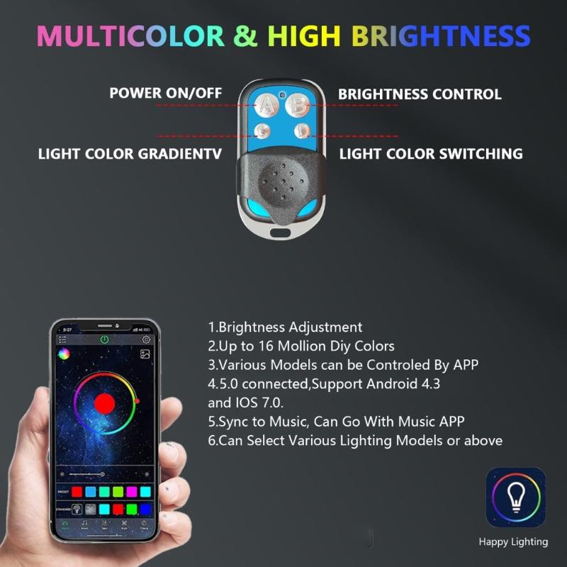 Underglow Light for Truck Pickups ATV UTV SUV Remote Control Trail Rig Lamp