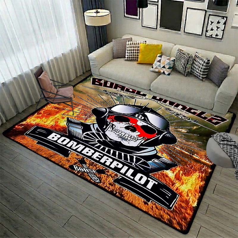 Böhse Onkelz German Rock Band Carpet, Retro Rug, Suitable for Living Room, Bedroom, and Bar.
