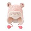 Windproof Cartoon Bear Baby Hat Plush Trendy Baby Beanie Cap Cute Earmuffs Toddler Cap  Gifts