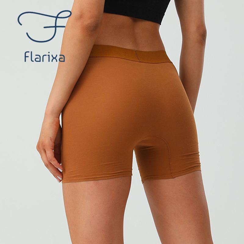 Flarixa Large Size Breathable Simple Women's Safety Shorts 40's Cotton Comfortable Solid Color Women's Summer Shorts Underwear