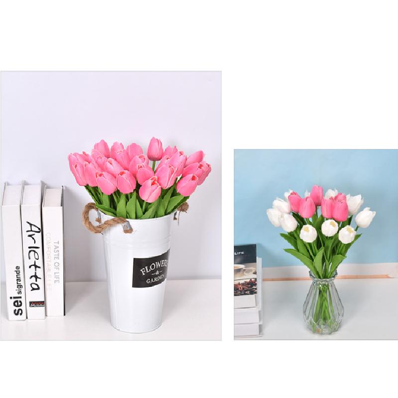 10XИскусственный ложный цветок тюльпана Поддельный букет цветов Домашний свадебный декор