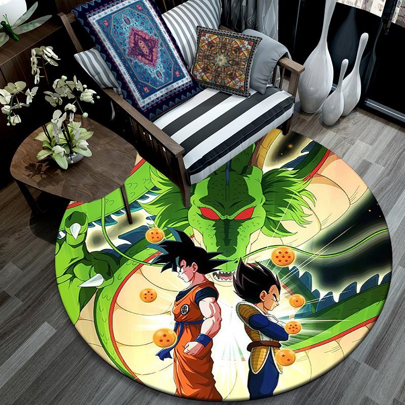 Dragon Ball2 Round Area Rug,Carpet Rug for Living Room Bedroom Sofa Playroom Decor,Non-slip Floor Mat