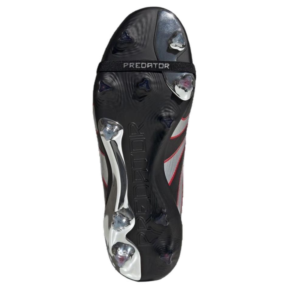 adidas Футбольные бутсы Predator FG для натурального газона, унисекс, черные с серебристым, JS0563