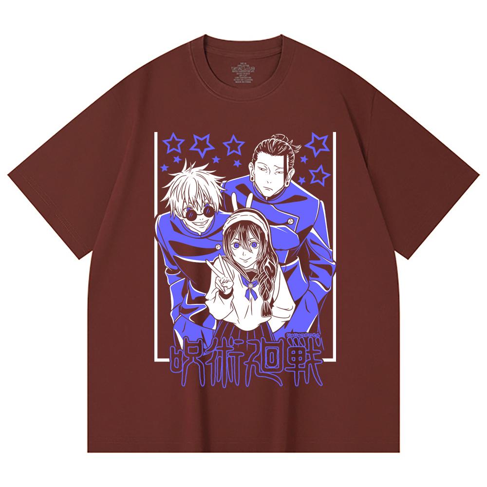 230 Gsm 100% Cotton Jujutsu Kaisen V54 Print Unisex Heavy Cotton T Shirt