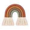 Rainbow Wall Hanging Ornament Handmade Weaving Macrame Home Decoration for Nursery Kids Room