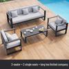 Aluminum Alloy Outdoor Patio Sofa - Sunproof & Waterproof Lounge Furniture for Garden, Terrace, or Office.