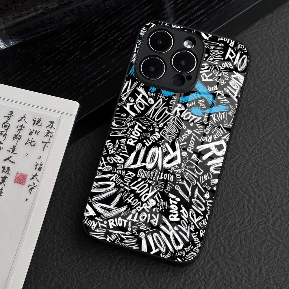Чехол для телефона Paramore Band Whitepaper для IPhone 17 Pro Max 15 16 Pro 14 Plus 12 11 13 14 Magsafe Беспроводная зарядка Стеклянная крышка