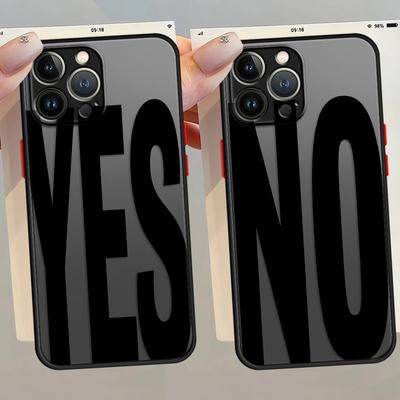 ЧЕХОЛ «ДА И НЕТ» для iPhone 17 Pro Max XS XR Air 7 8 SE 15 12 11 13 Mini 16 Plus 14 Funda Задняя крышка телефона