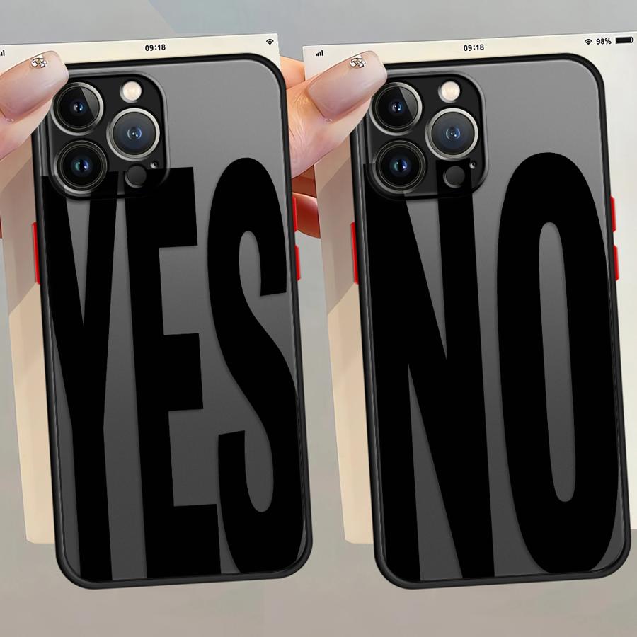 ЧЕХОЛ «ДА И НЕТ» для iPhone 17 Pro Max XS XR Air 7 8 SE 15 12 11 13 Mini 16 Plus 14 Funda Задняя крышка телефона