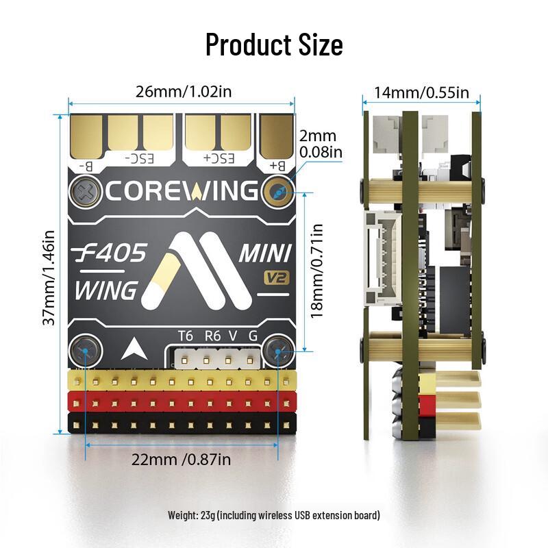 HUIFEITECH F405 Wing Mini V2 Flight Controller