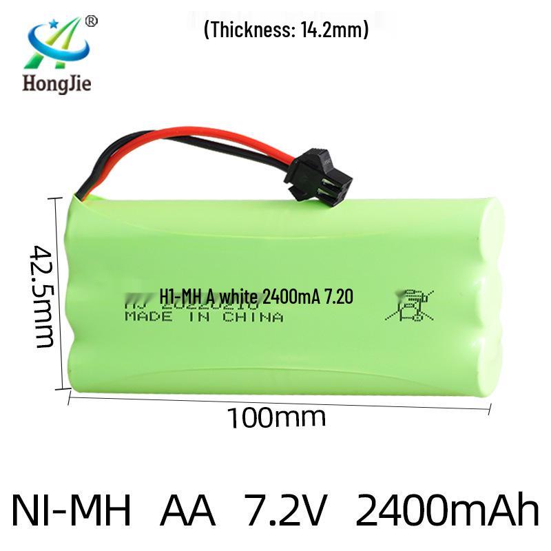7.2V 2400mAh Ni-MH Rechargeable AA Battery Pack for Remote Control Toys