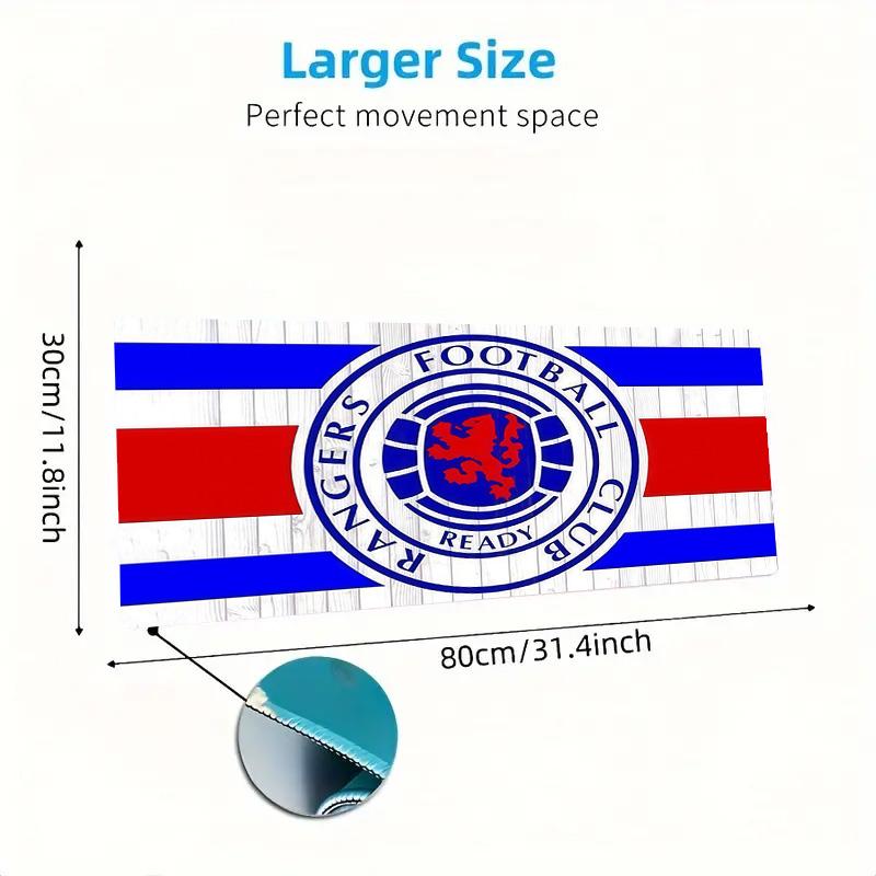 Rangers FC2 Print Cushion Non-slip Laptop Tablet Big Mousepad XXL Mat Mini PC Playmat With Lock edge