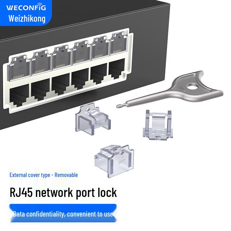 Weizhikong RJ45 Network Port Lock Plugs (1000 Pcs with 10 Keys)