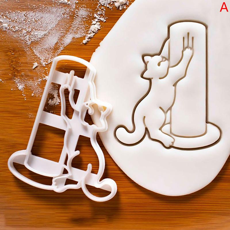 1 Pcs Cat Cookie Cutters Kitty Butt Shape Diy Biscuit Cookie Mold Stamp Bakeware