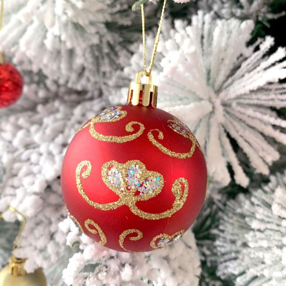 Colored Elk Christmas Tree Ornament Plastic Ball Xmas Tree Hanging New Christmas Decorations