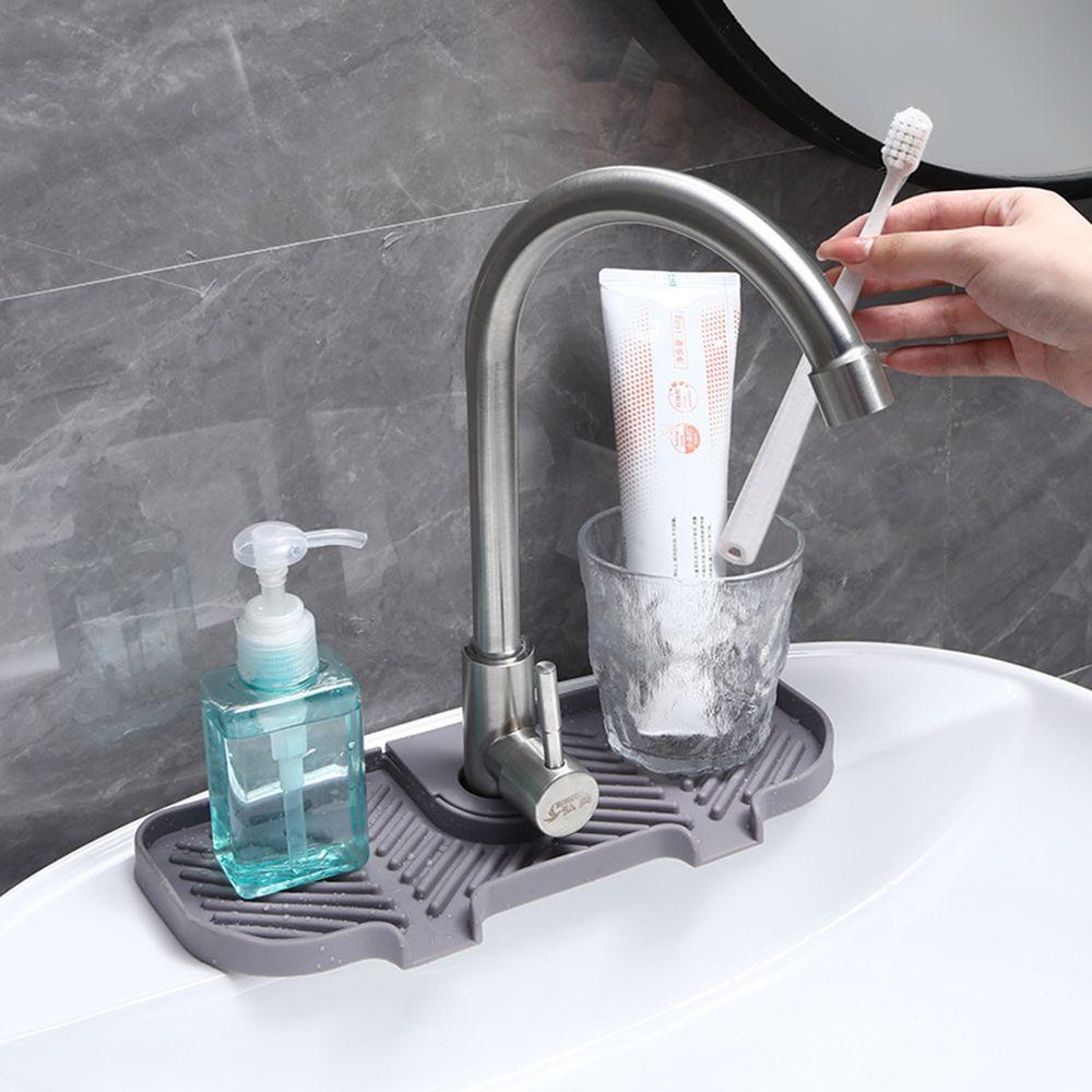 Bathroom Supplies Silicone Countertop Protector Sink Splash Guard Drip Catcher Mat Faucet Absorbent Mat Faucet Absorbent Pad