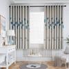 Chandelier Printing Shading Short Curtain With Hanging Hole Drapes 1*2 M High