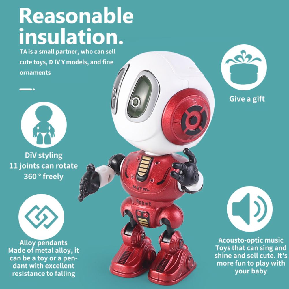 Робот светодиодный свет интеллектуальный сенсорный робот игрушка для детей забавные подарки на день рождения