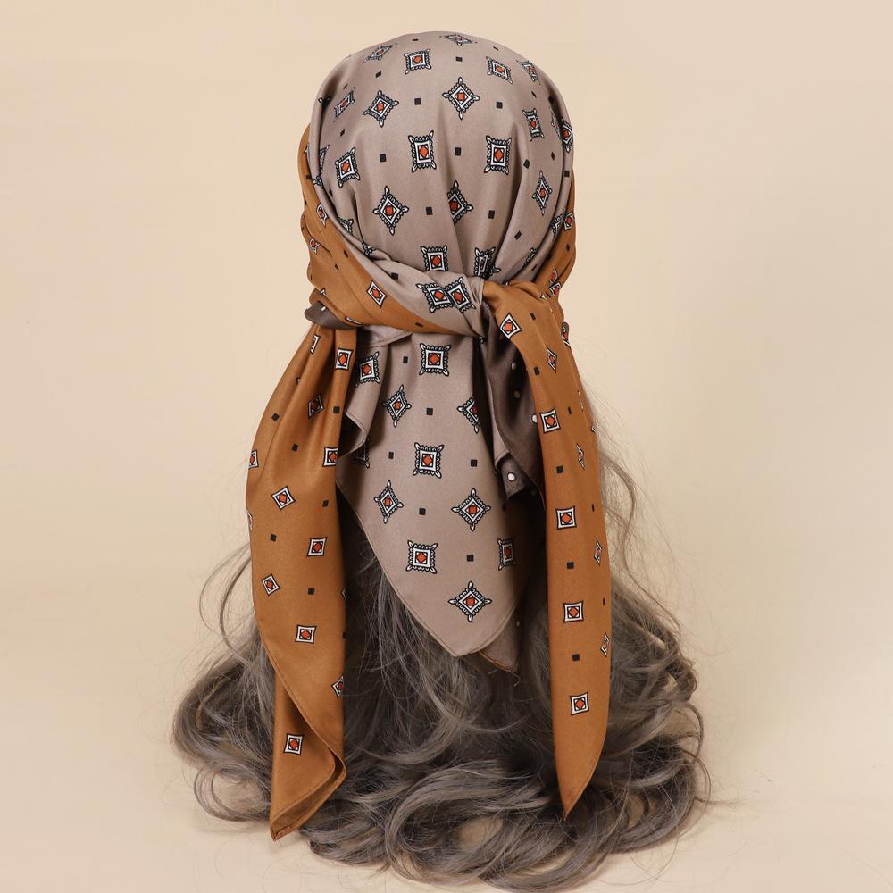 Квадратный шарф Ретро литературный шарф шаль элегантный шарф простой дышащий солнцезащитный тонкий шелковый шарф