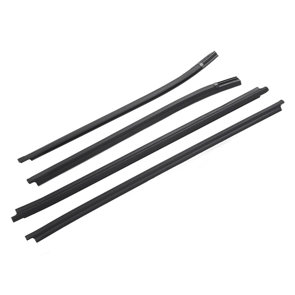 4PCS Window Moulding Trims Rubber 68161 0K010 Replacement for Toyota Hilux SR5 VIGO MK6 PICKUP 2005 To 2015