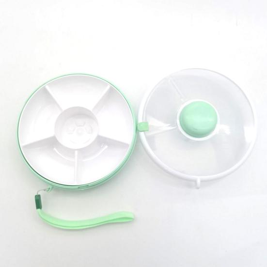 Вращающийся контейнер для закусок с крышкой, вращающийся набор, портативная коробка для конфет для детей, конфетный столик, тарелка для дыни, герметичная коробка для закусок для дома, офиса, школы, пикника