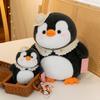 Adorable Gray Plush Penguin Doll Soft Toy Ideal For Kids Sleep And Comforting Gift