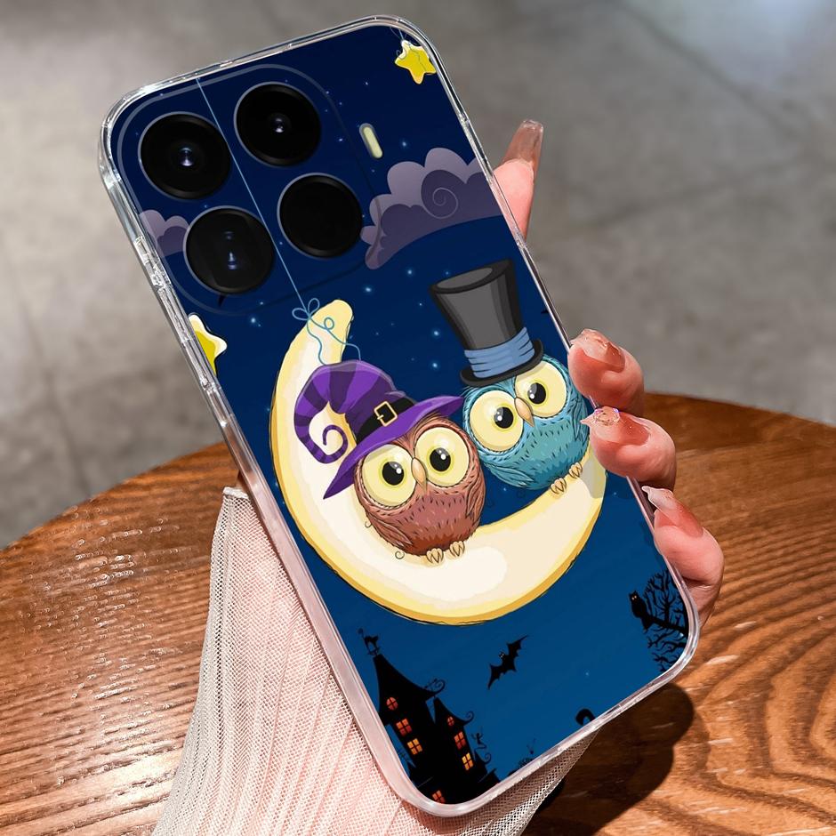 Чехол Для Xiaomi17T 17Ultra Красивый Цветок Астронавт Защита от Отпечатков Пальцев Прозрачный Чехол Для Xiaomi 17T 17 Ultra Coque Funda