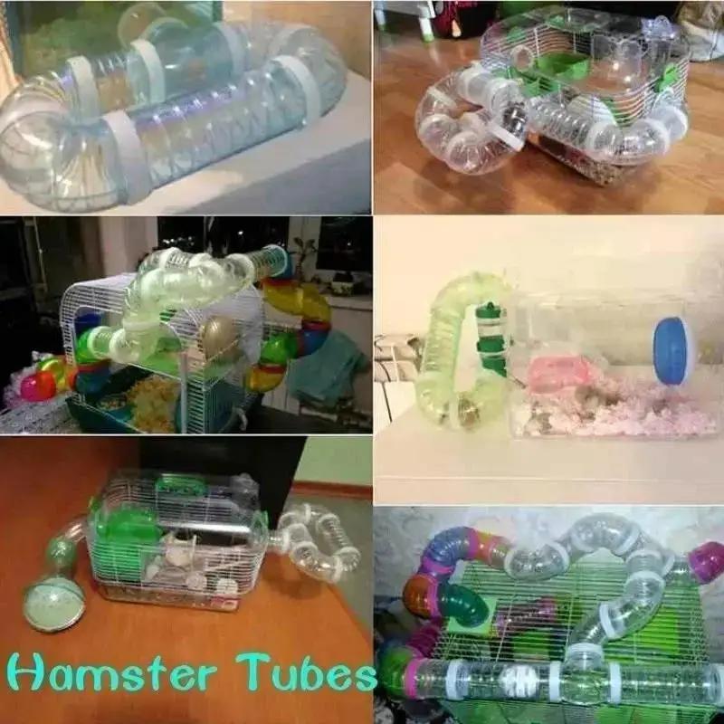 U-type Plastic Pipe Line Tubes Training Play Connected External Tunnels Toys For Small Animals Hamster Cages Product Supplies