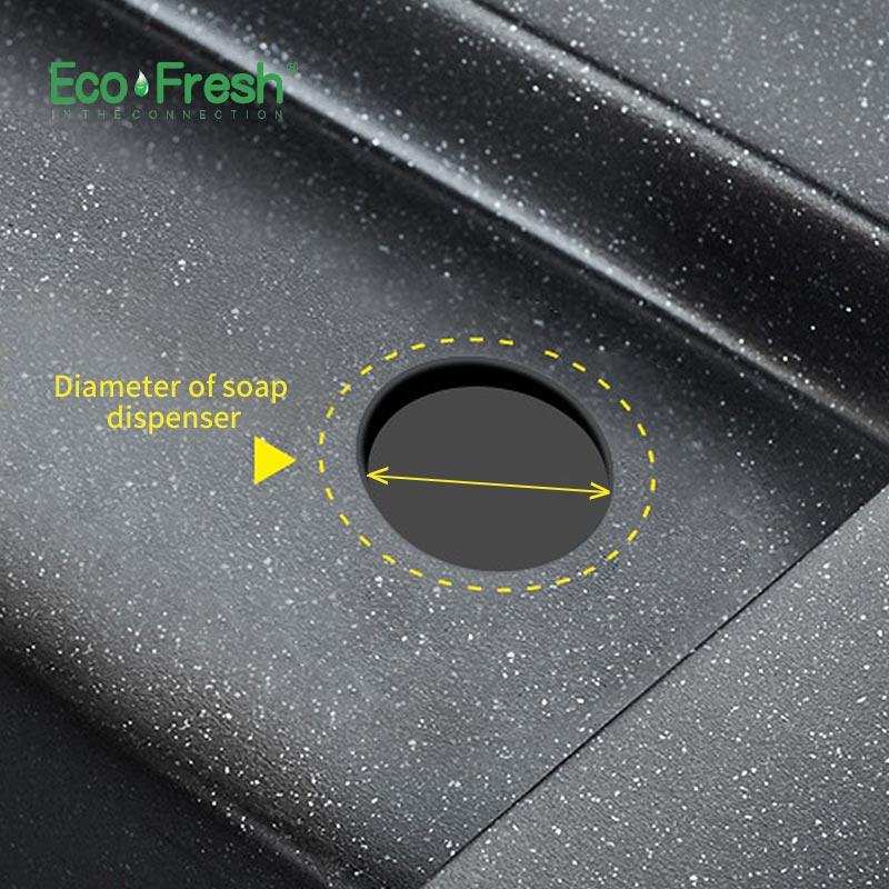 Диспенсер для жидкого мыла Ecofresh из нержавеющей стали и латуни, кухонные дозаторы для мыла, встраиваемые в столешницу, черного цвета